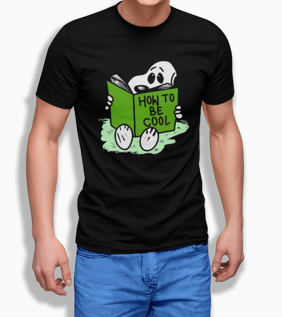 Snoopy Reading How To Be Cool Book Peanuts Comic Strip T-Shirt