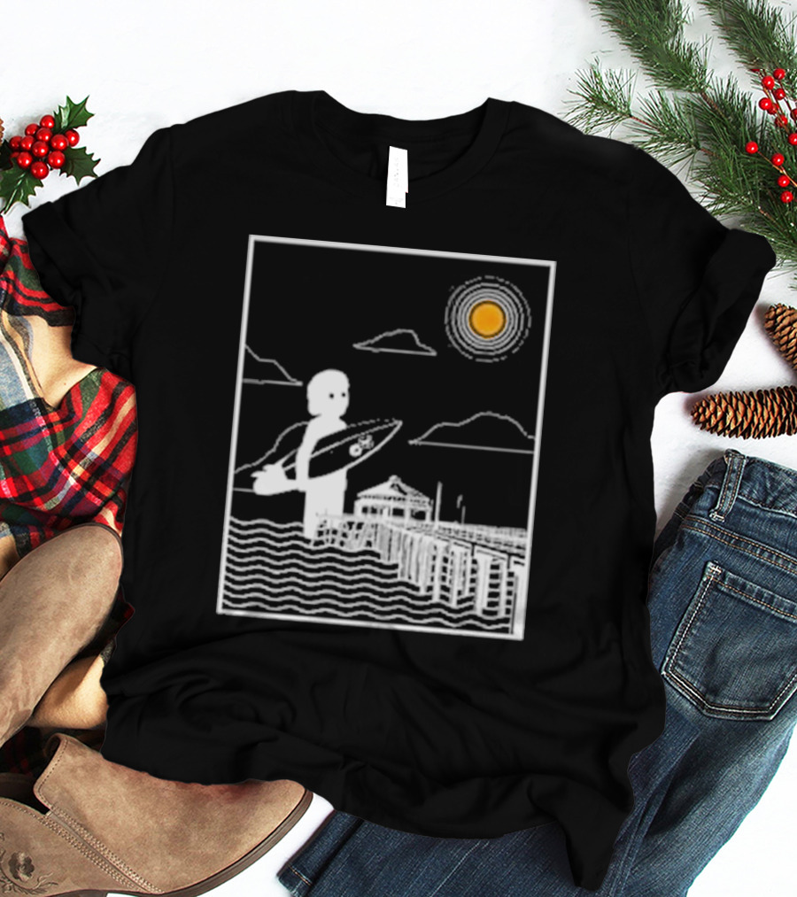 William Black Surfing Pier Orange County Sunset T-Shirt