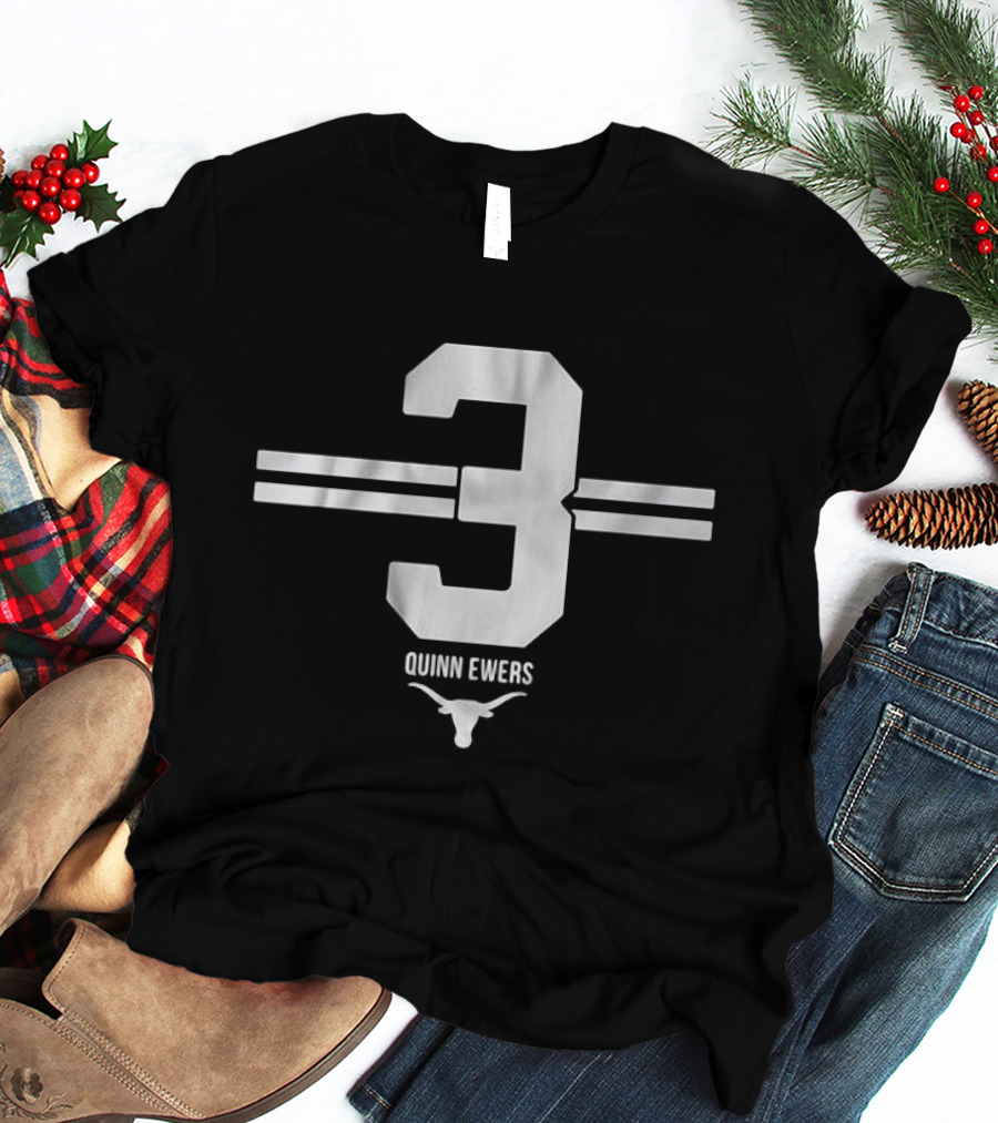 Quinn Ewers 3 Texas Football Longhorns T-Shirt