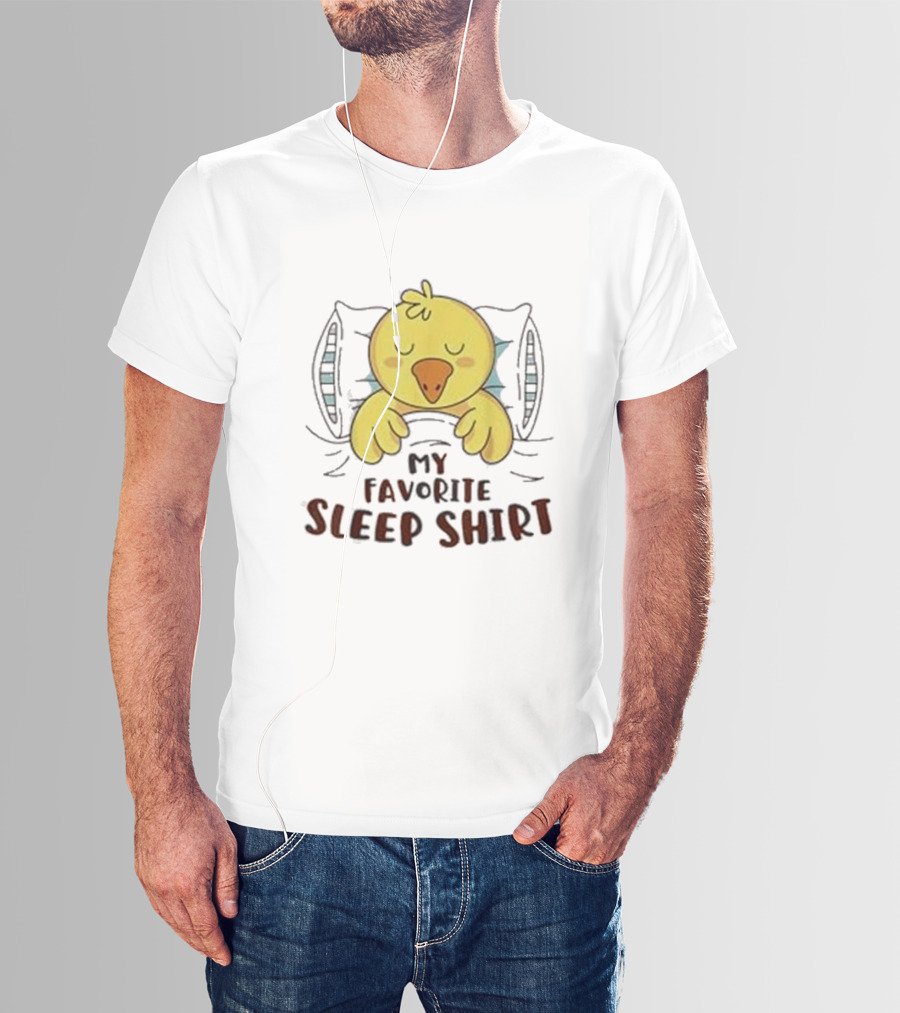 My Favorite Sleep Shirt Cute Duck Sleeping Boys Girls Kids Fun T-Shirt