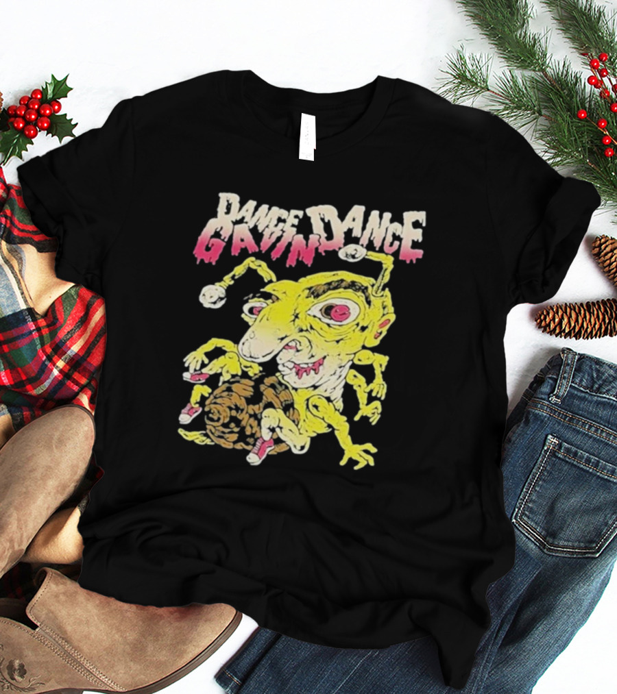 Dance Gavin Dance Band Rare Cartoonish Yellow Creature With Pink Accents T-Shirt