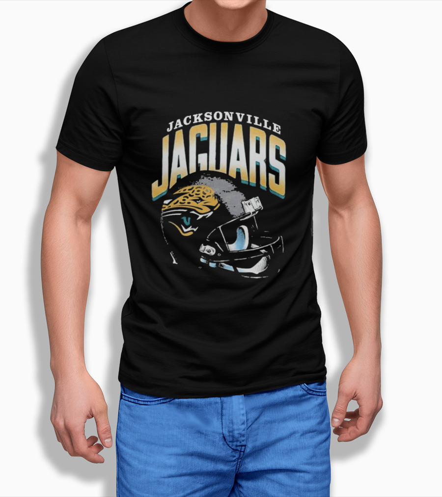 Jacksonville Jaguars Gradient Jaguars Helmet T-Shirt