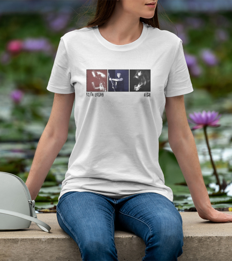 Keith Urban High Blurred Triptych Image T-Shirt