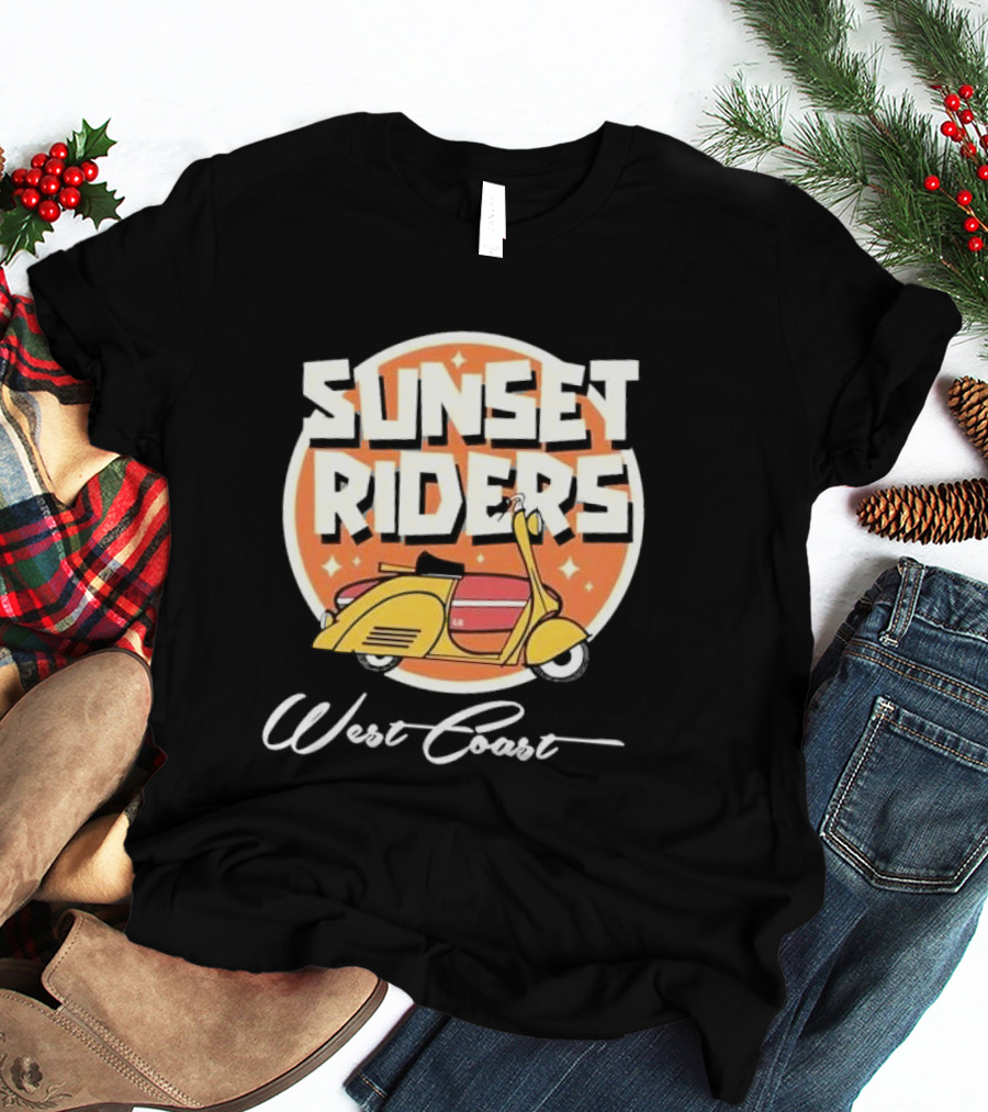 Sunset Riders West Coast Retro Scooter T-Shirt