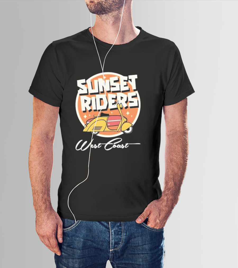 Sunset Riders West Coast Retro Scooter T-Shirt