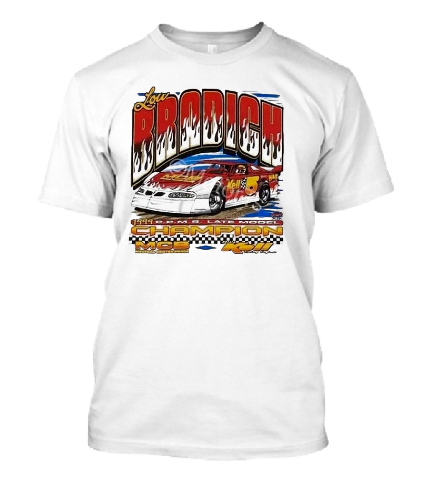 Lou Brodich Champion MCB Kell 5 Super Dirt Late Model 1999 Vintage Racing T-Shirt
