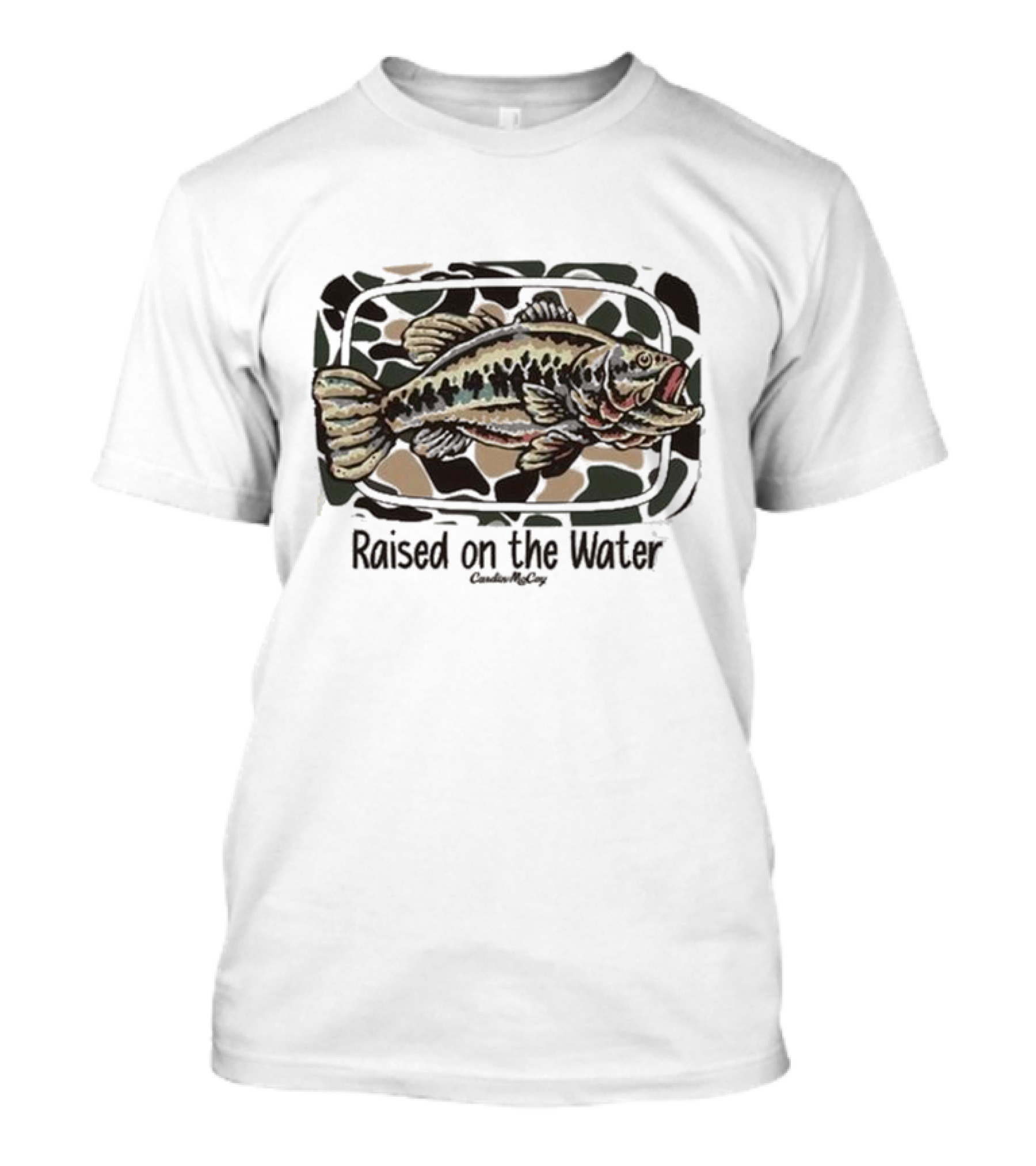 Raised On The Water Camden McCoy Fish Camouflage T-Shirt