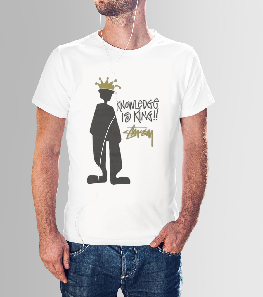 Stussy Knowledge Is King Silhouette With Crown T-Shirt
