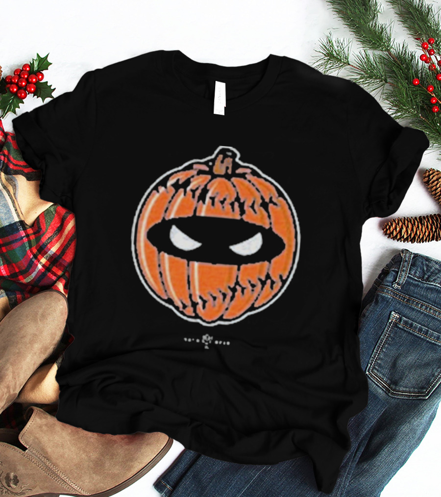Pitching Ninja Playoff Pumpkin Jack-O'-Lantern Eyes T-Shirt