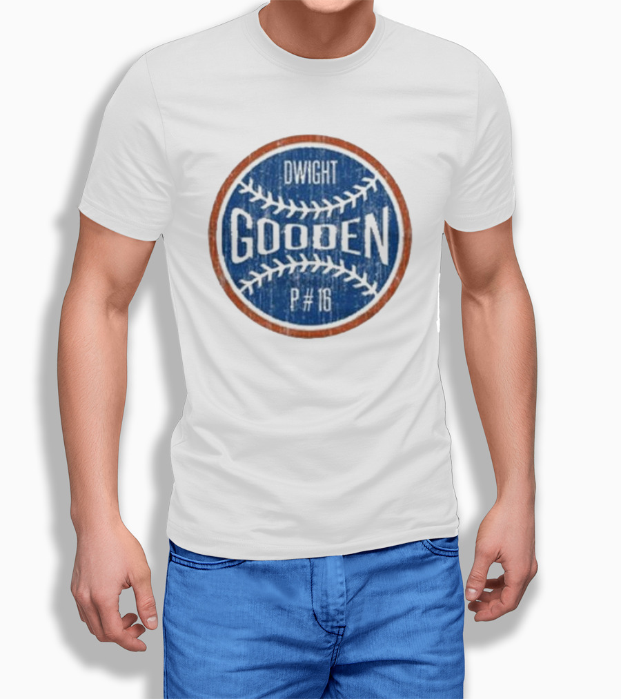 Dwight Gooden P #16 Baseball Vintage Circle T-Shirt