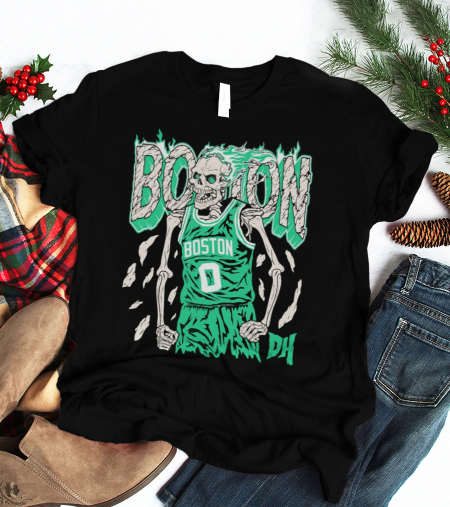 Drip Heads Celtics Boston Skeleton Jersey DH 0 T-Shirt