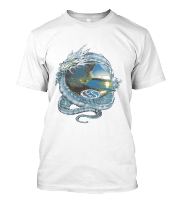Yardsale Wave Serpent Dragon Landscape Sphere T-Shirt