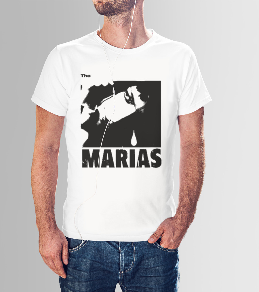 The Marias María Monochrome Teardrop Image T-Shirt