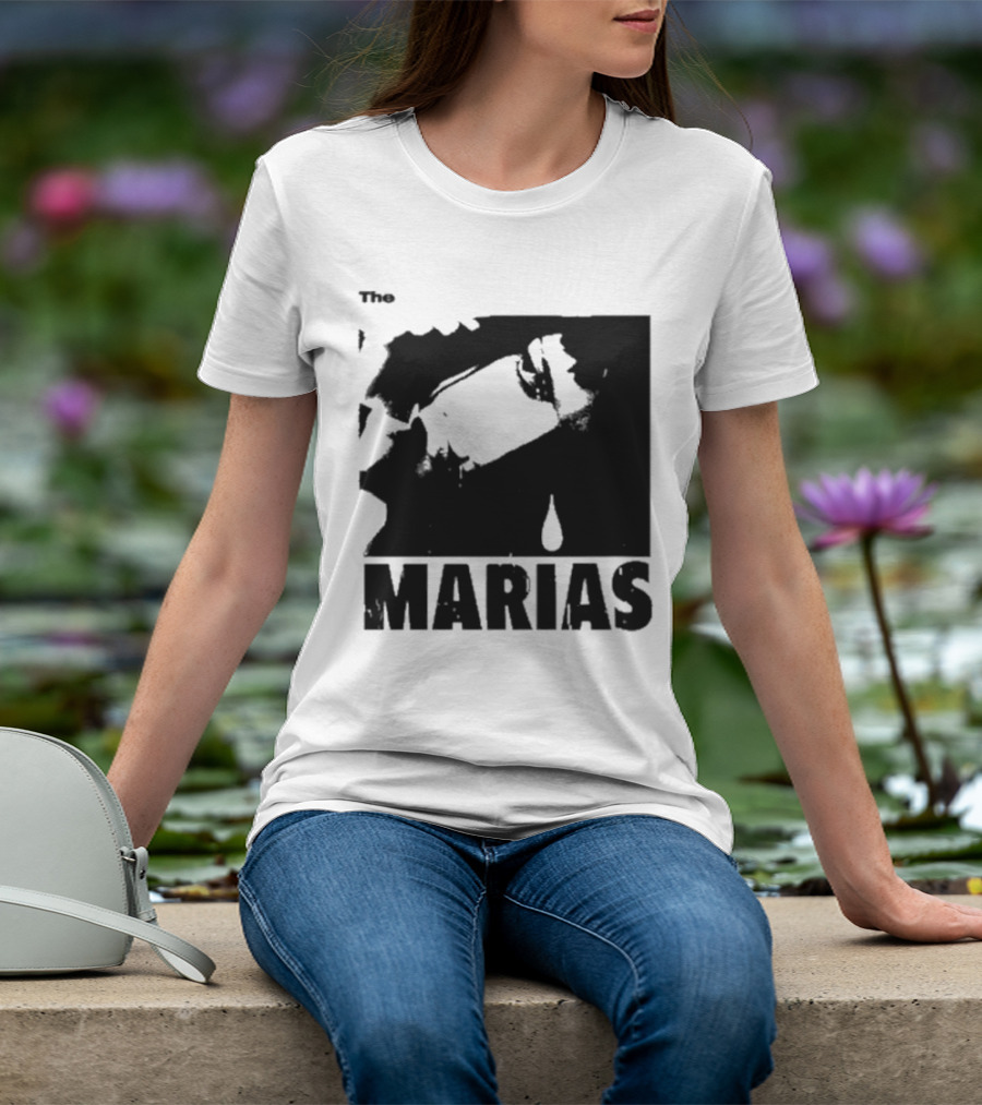 The Marias María Monochrome Teardrop Image T-Shirt