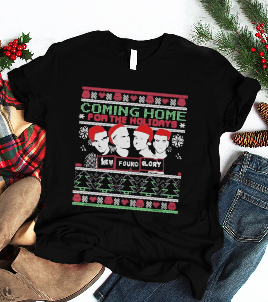 New Found Glory Coming Home For The Holidays Ugly Sweater Band T-Shirt
