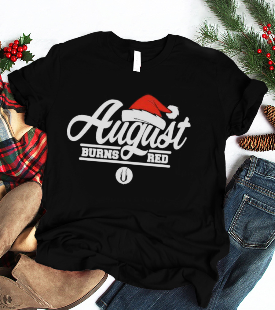 August Burns Red Christmas Santa Hat Branding T-Shirt