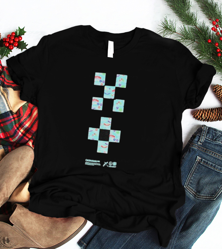 Minsa Okinawa Patterns Koi Fish Sakura Symbols Karate T-Shirt