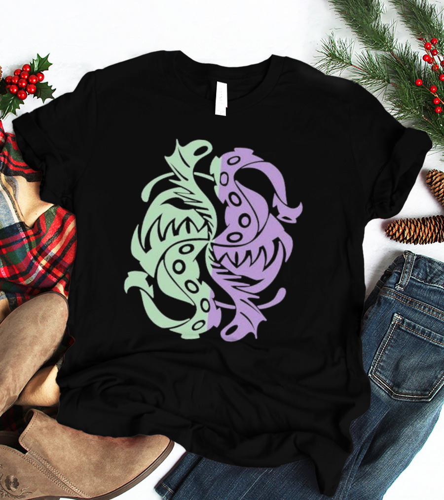 Envy Sigil Green And Purple Tribal Yin Yang T-Shirt