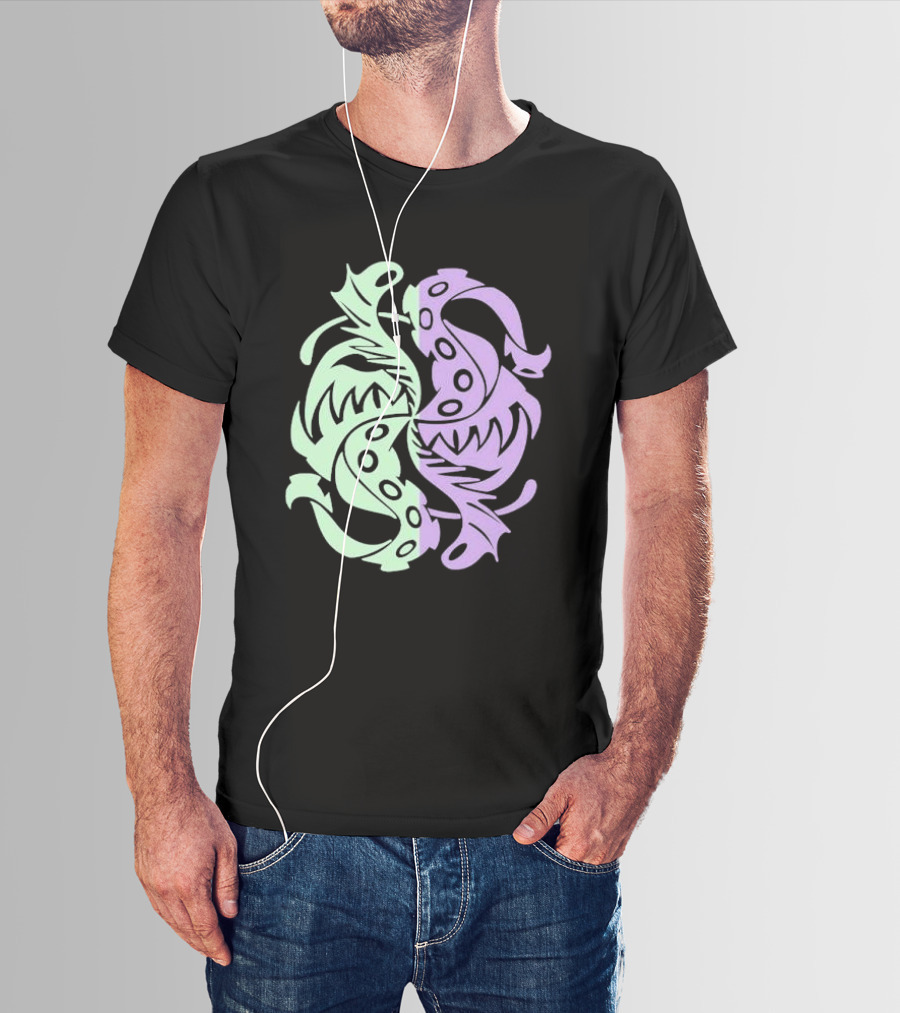 Envy Sigil Green And Purple Tribal Yin Yang T-Shirt