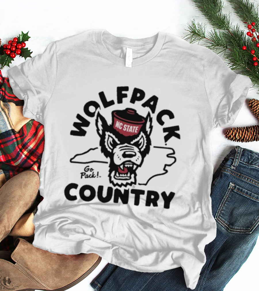 NC State Wolfpack Country Go Pack Wolf Head T-Shirt