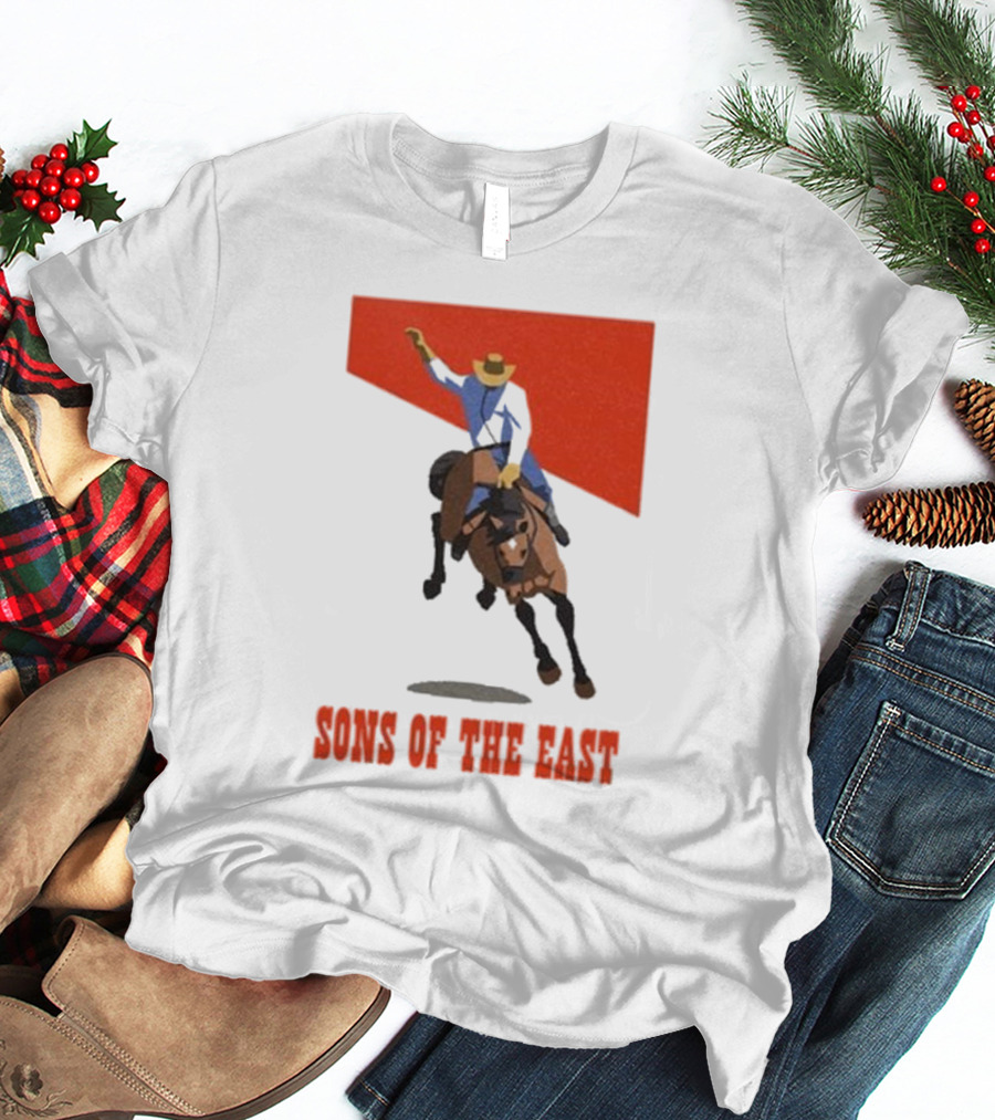 Sons Of The East Cowboy Riding Bucking Horse T-Shirt