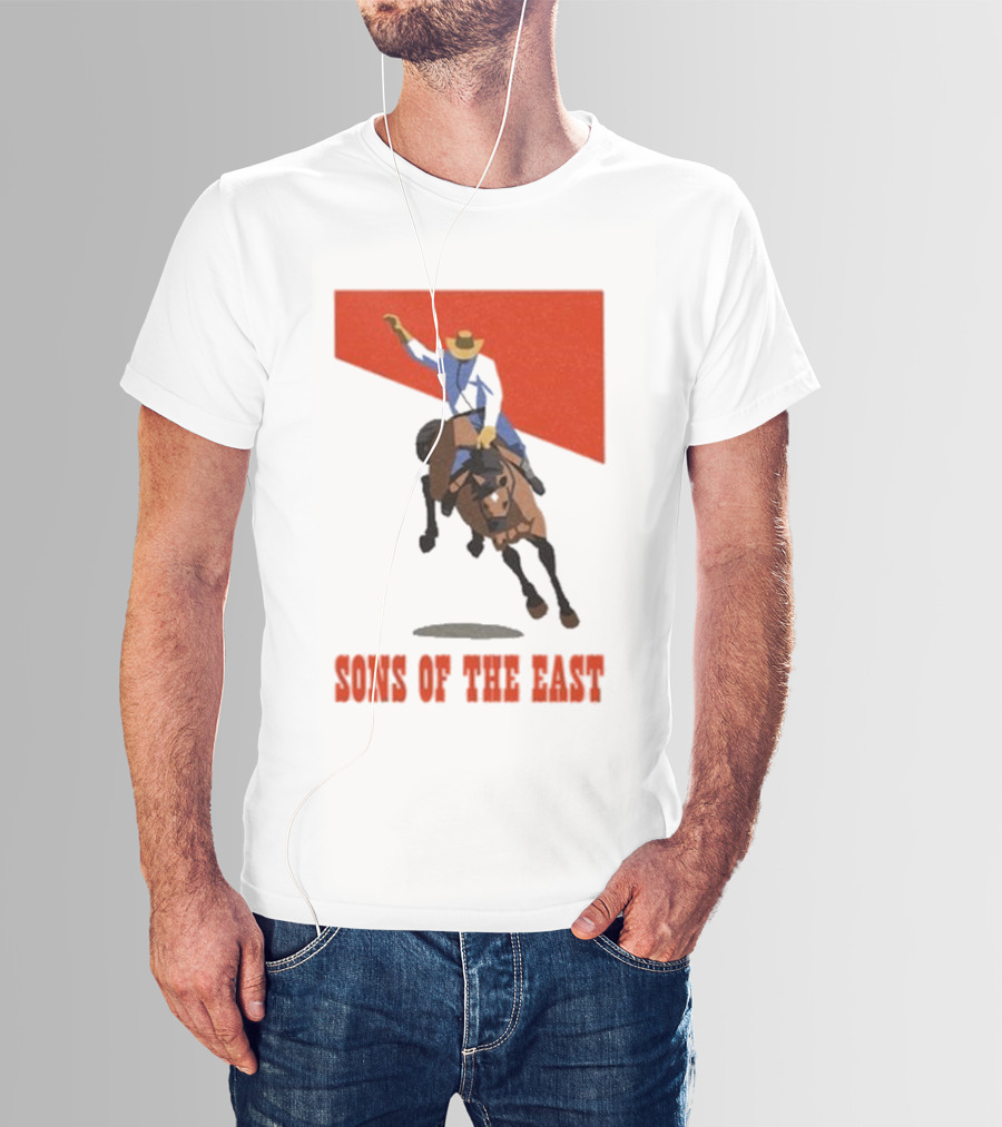 Sons Of The East Cowboy Riding Bucking Horse T-Shirt