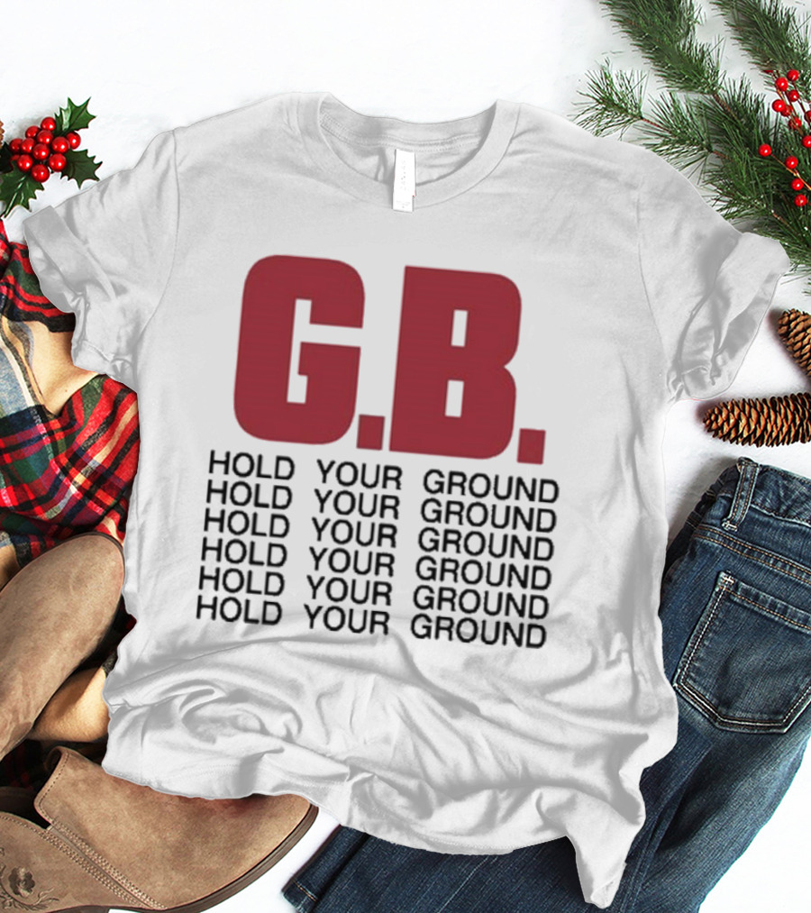 Gorilla Biscuits G.B. Hold Your Ground Hold Your Ground Repeated Text T-Shirt