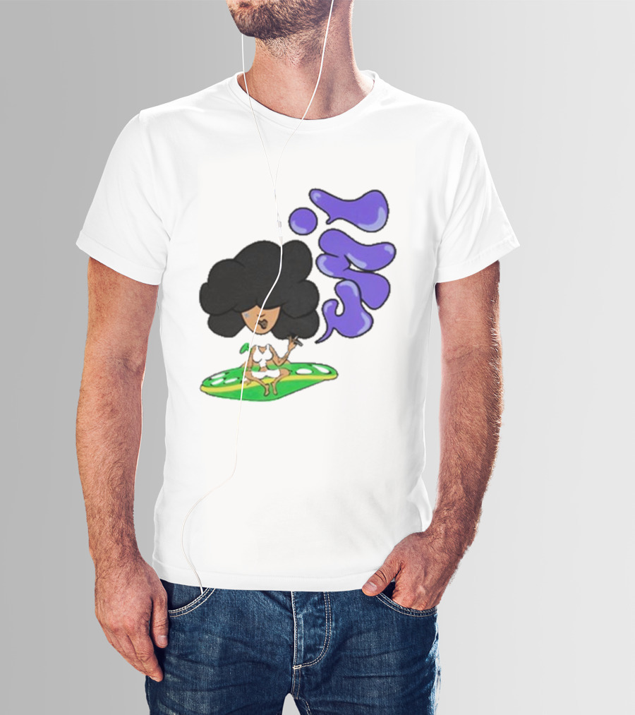 Whoisumi Umi Ufo Smoking Afro Character T-Shirt