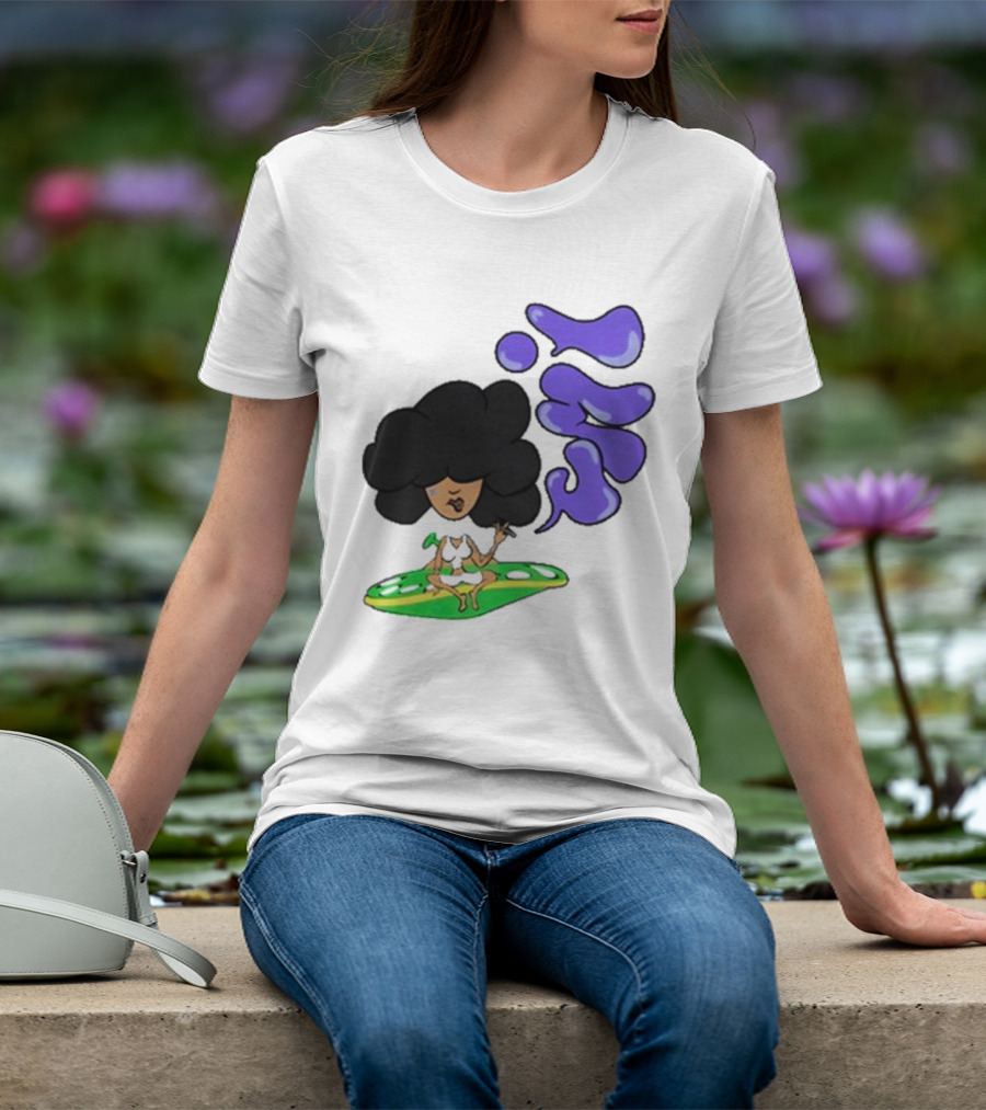 Whoisumi Umi Ufo Smoking Afro Character T-Shirt