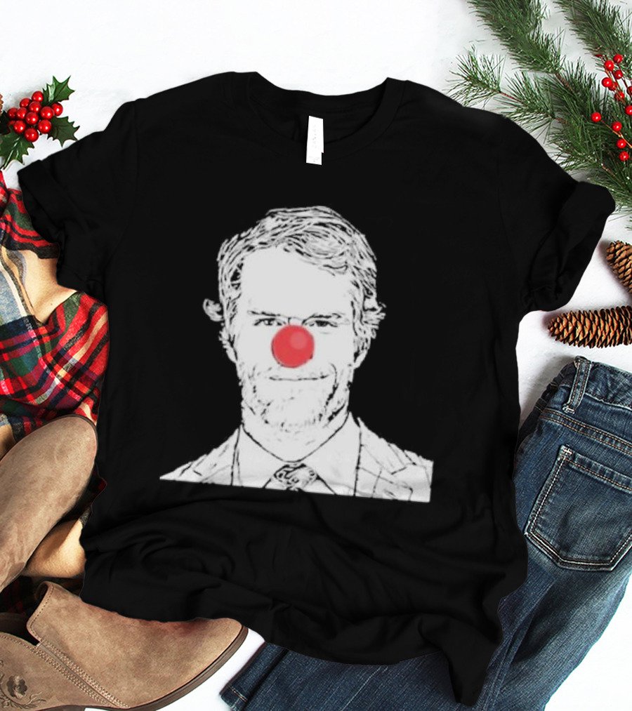 Bleed Philly Greg Olsen Clown Portrait With Red Nose T-Shirt