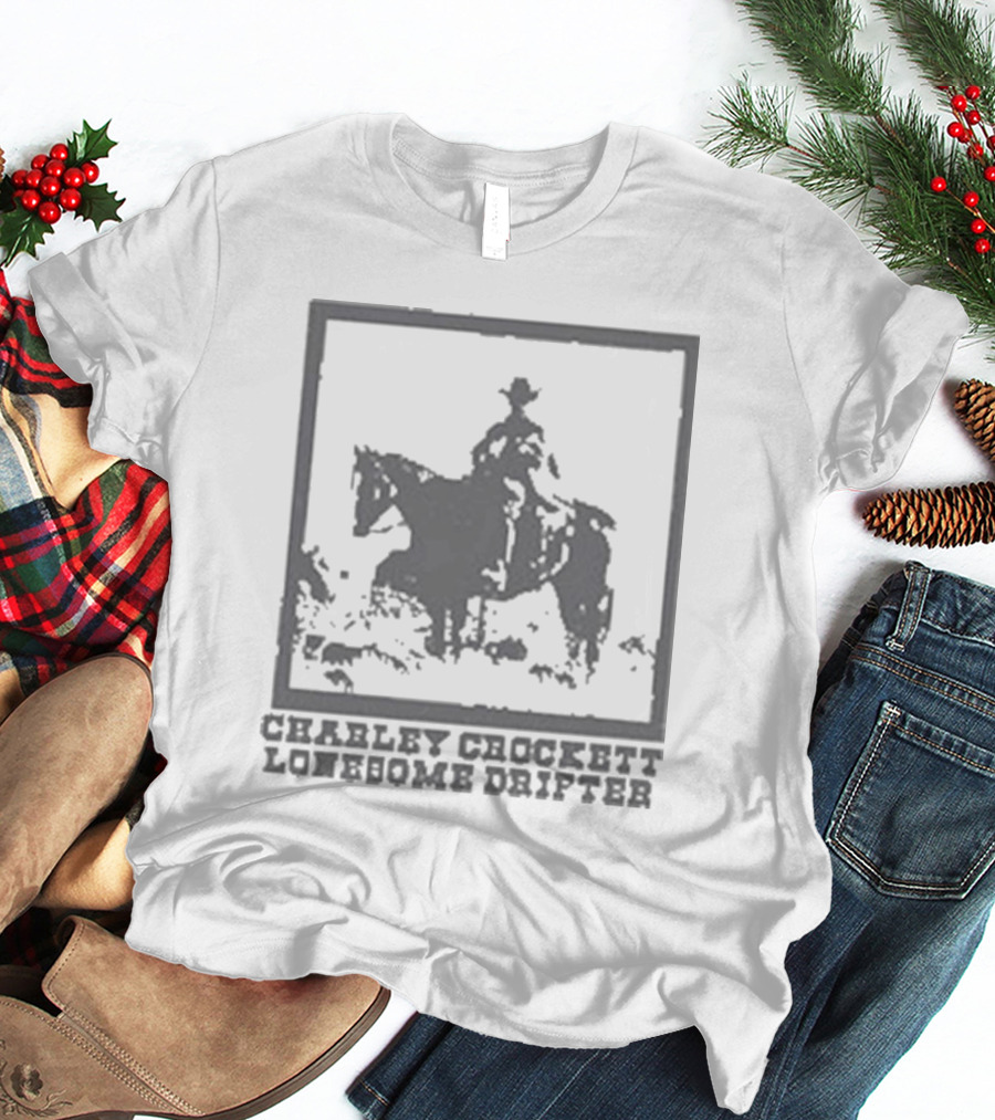 Charley Crockett Lonesome Drifter Cowboy On Horseback T-Shirt
