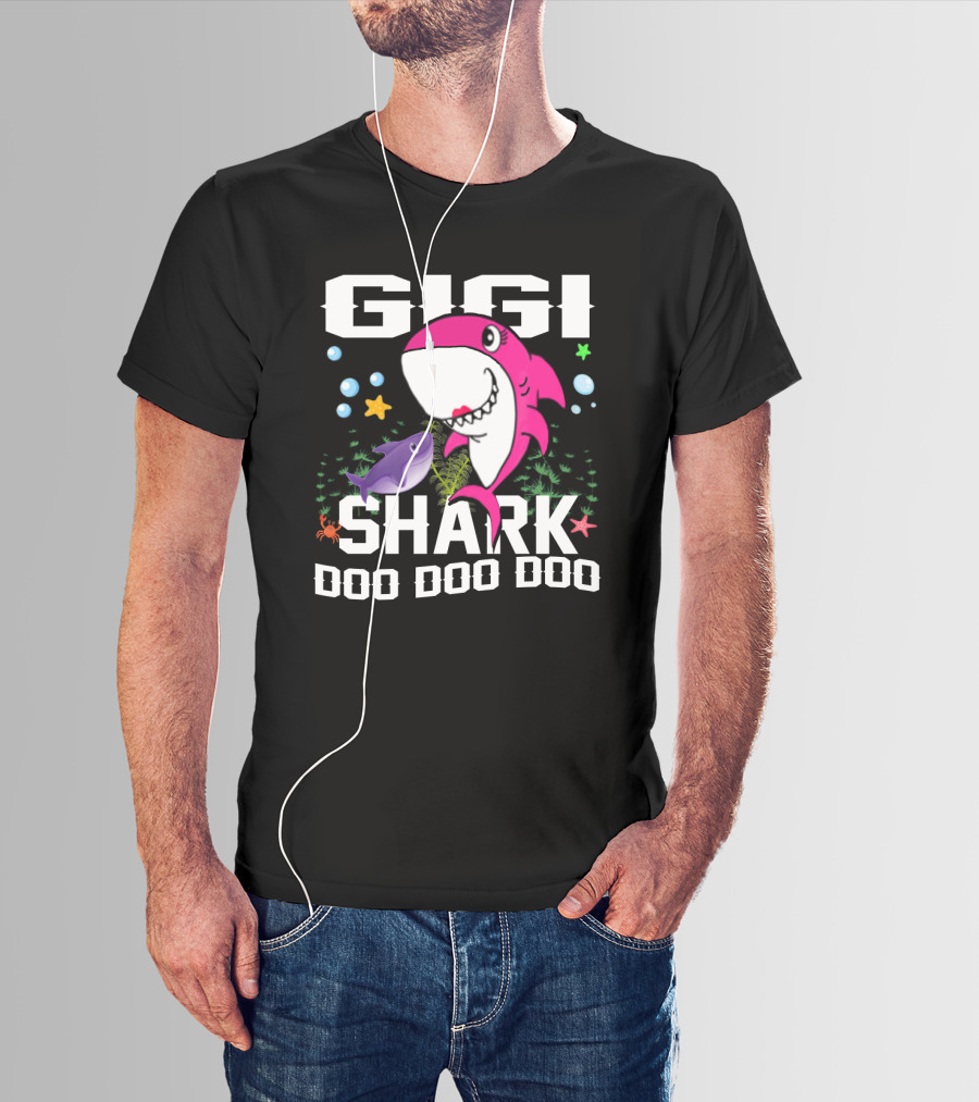 Gigi Shark Doo Doo Doo Mother Gramma Halloween T-Shirt