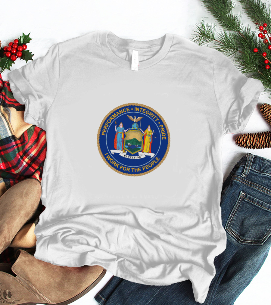 Performance Integrity Pride I Work For The People Andrew Cuomo White T-Shirt