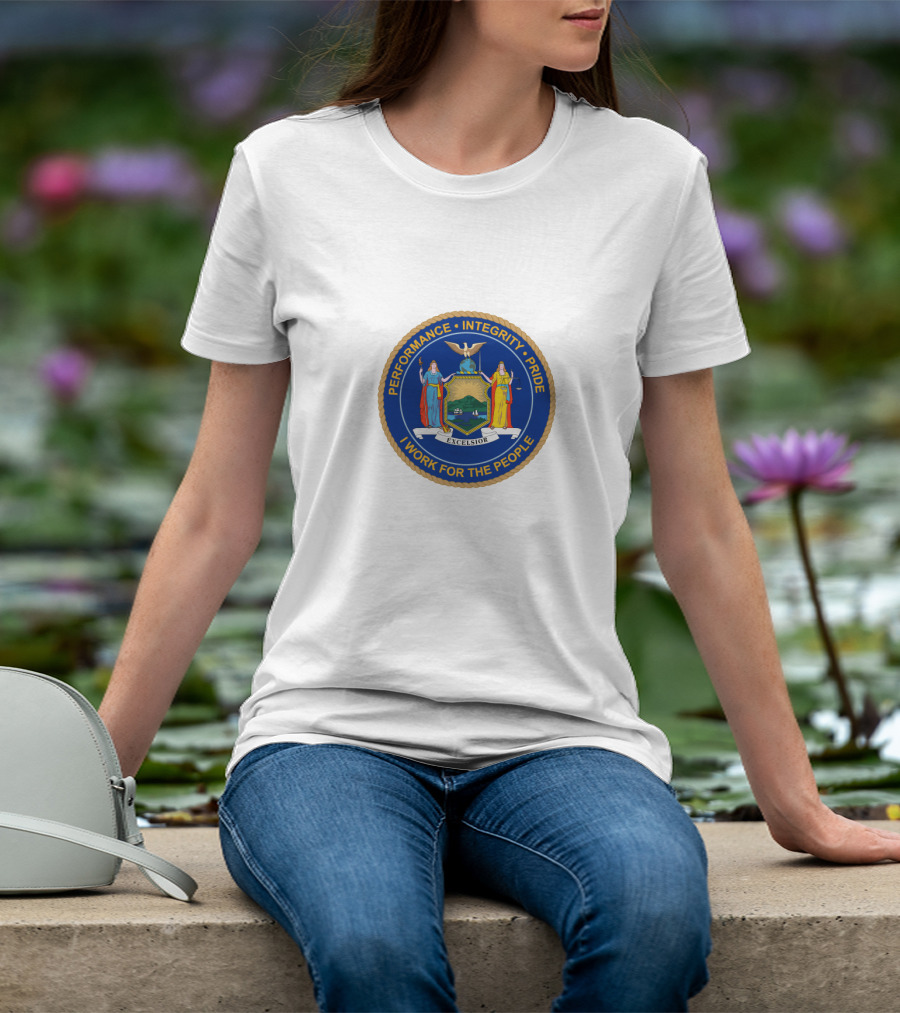Performance Integrity Pride I Work For The People Andrew Cuomo White T-Shirt