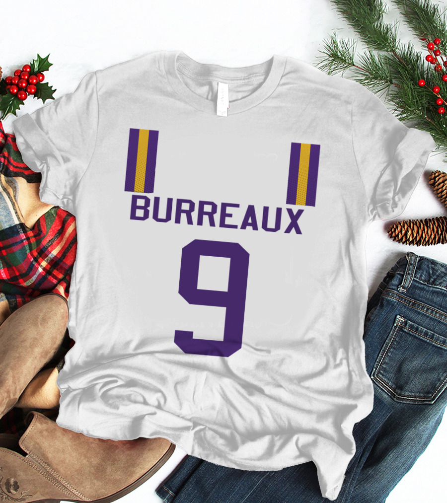 Burreaux 9 Purple And Gold Jersey T-Shirt