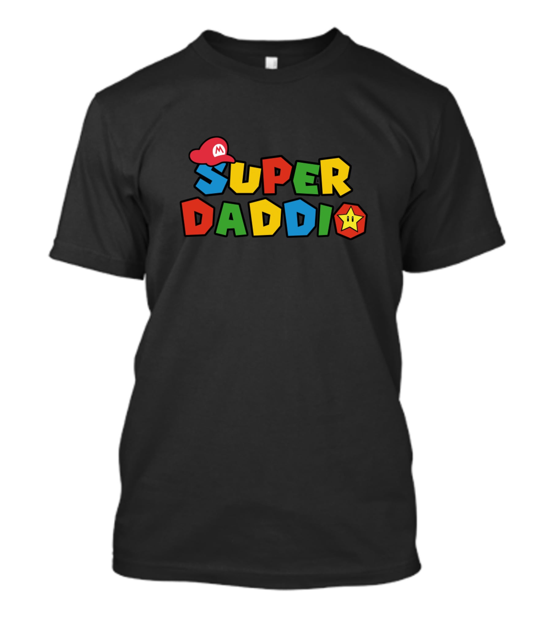 Super Daddio Mario Hat Star Icon T-Shirt