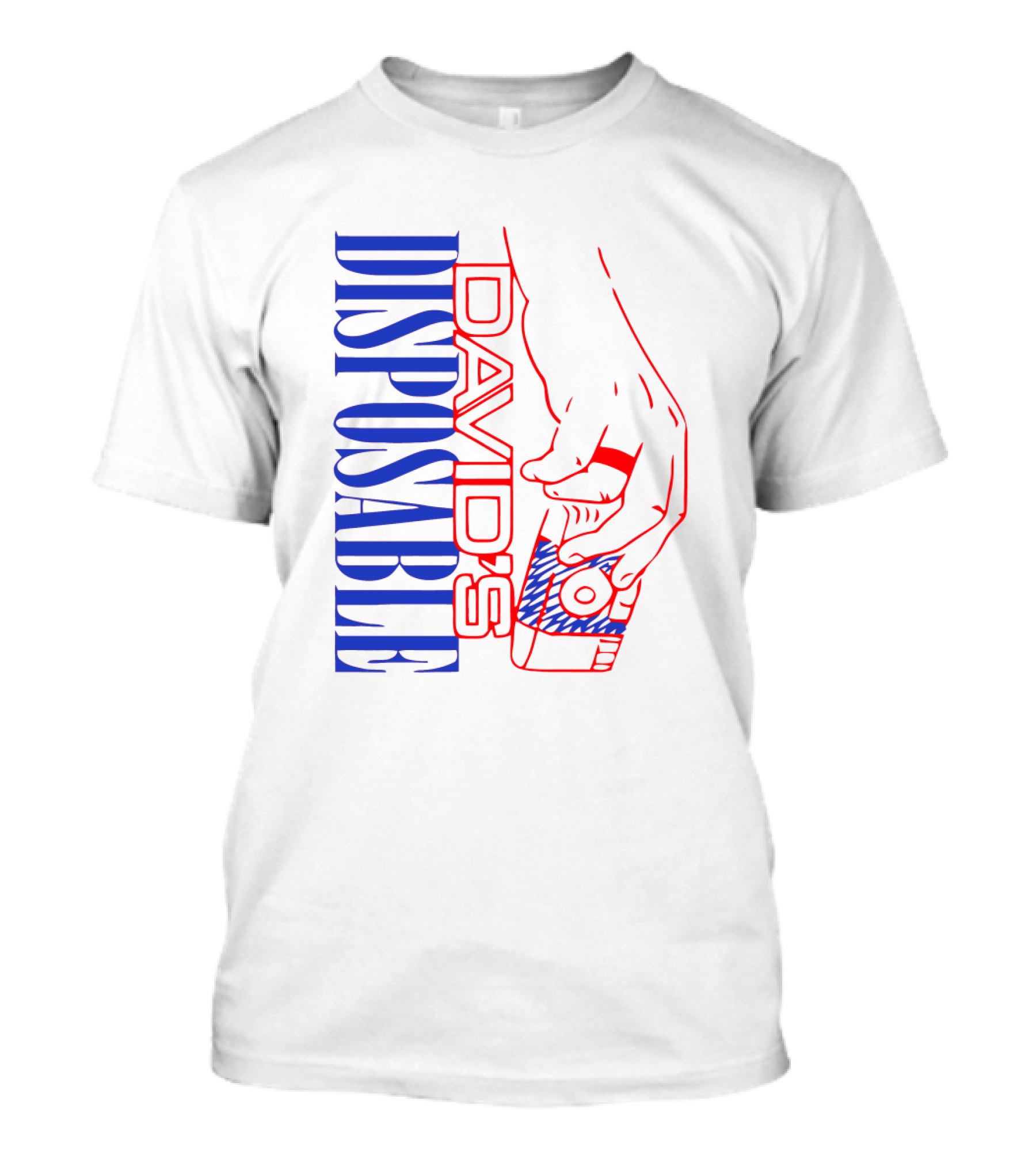 David's Disposable Camera Red And Blue Hand T-Shirt