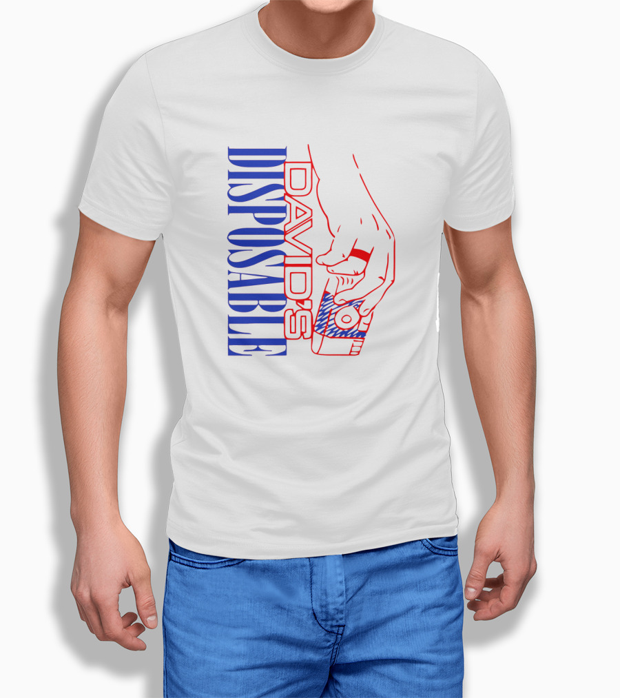 David's Disposable Camera Red And Blue Hand T-Shirt