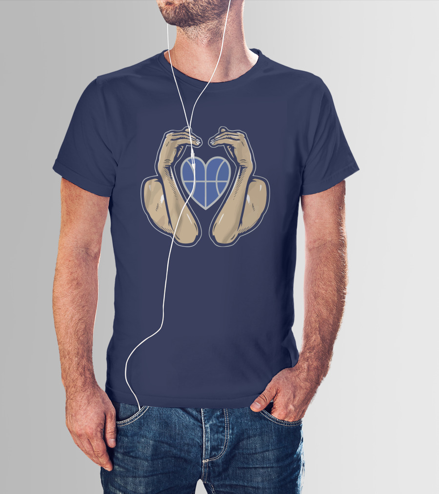 Get Your Arm Heart Dallas Basketball Embrace T-Shirt