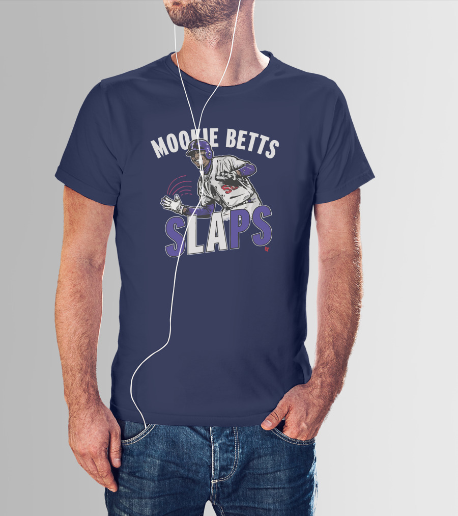 Mookie Betts Slaps Baseball Action T-Shirt