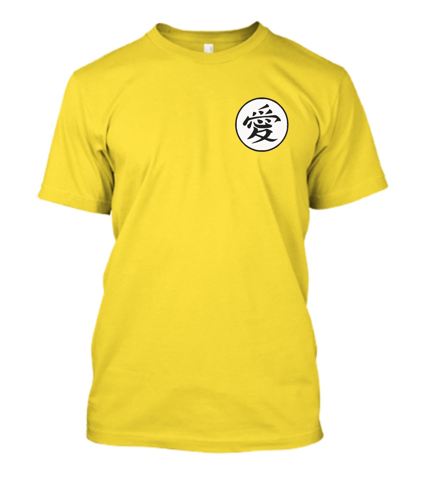 CalebCity Merch Love Kanji Symbol Yellow Circle T-Shirt