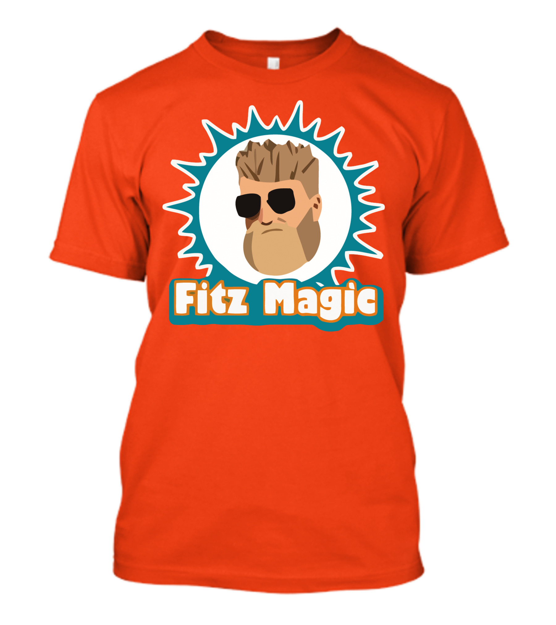 Fitzmagic Miami Dolphins Bearded Icon With Sunglasses T-Shirt