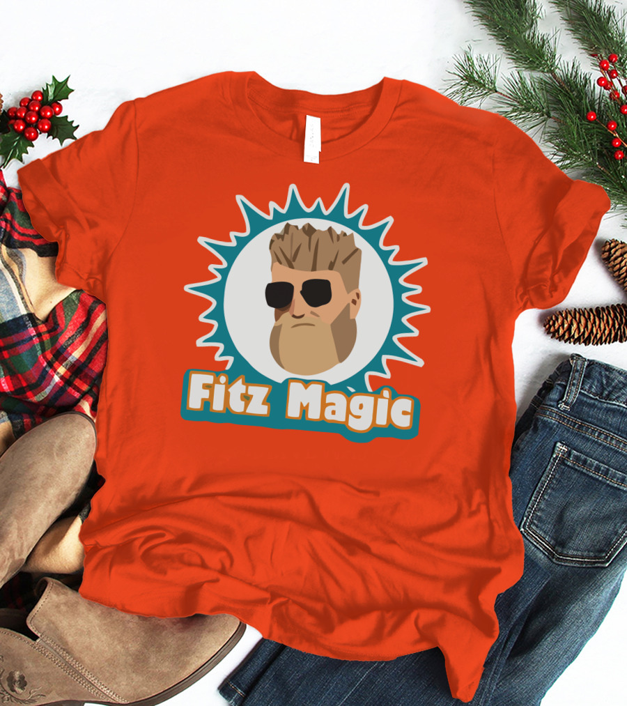 Fitzmagic Miami Dolphins Bearded Icon With Sunglasses T-Shirt