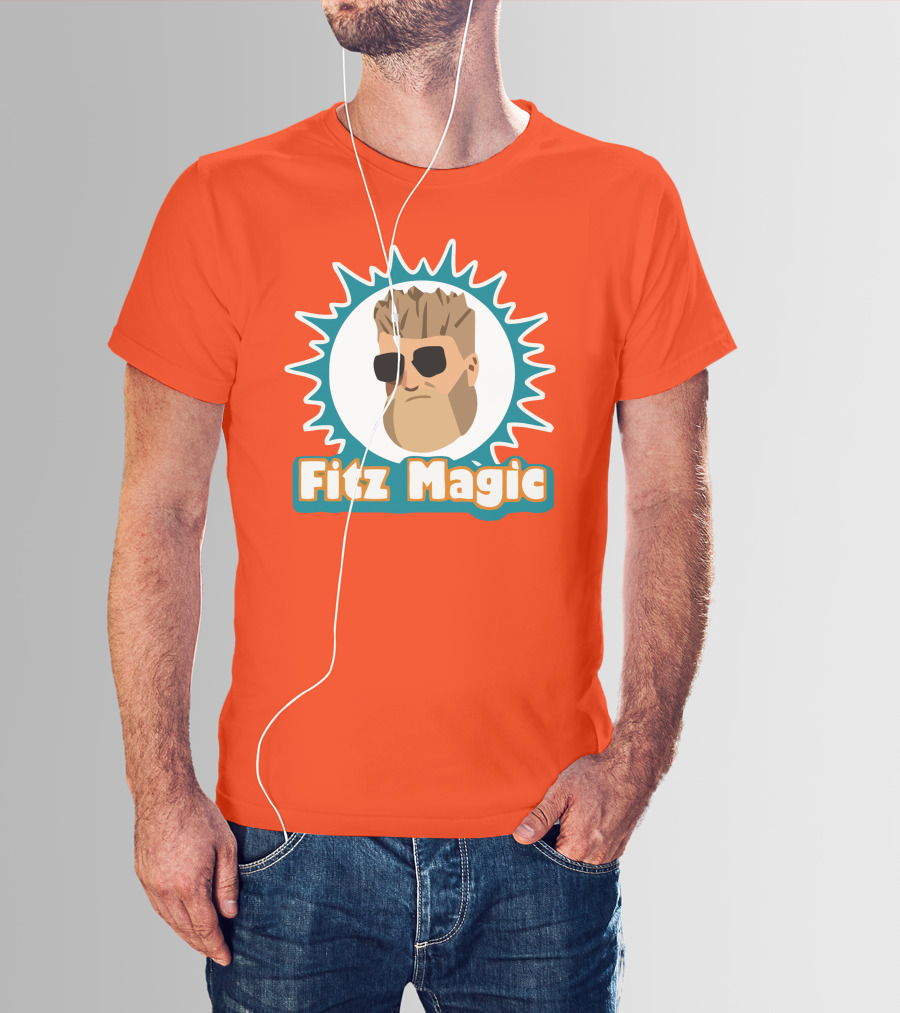 Fitzmagic Miami Dolphins Bearded Icon With Sunglasses T-Shirt