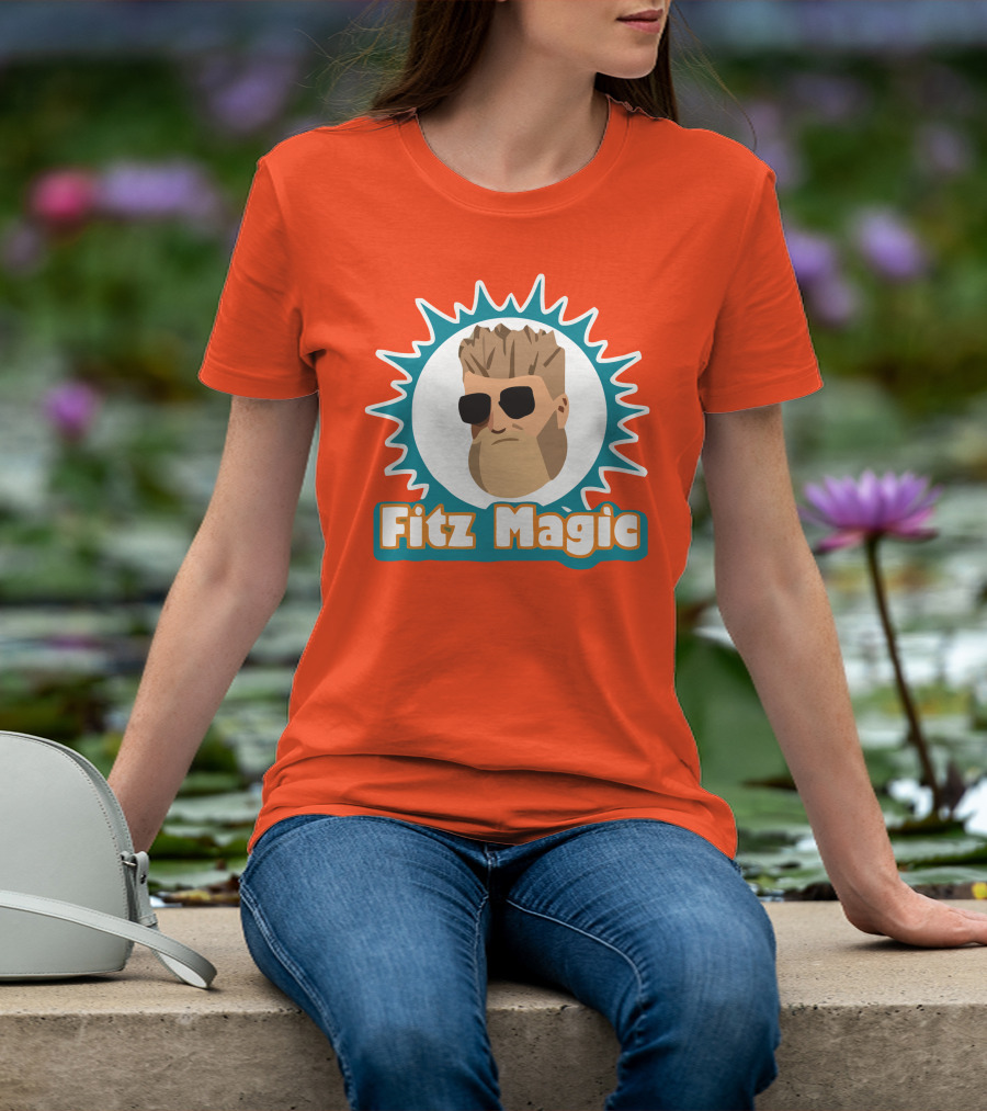 Fitzmagic Miami Dolphins Bearded Icon With Sunglasses T-Shirt