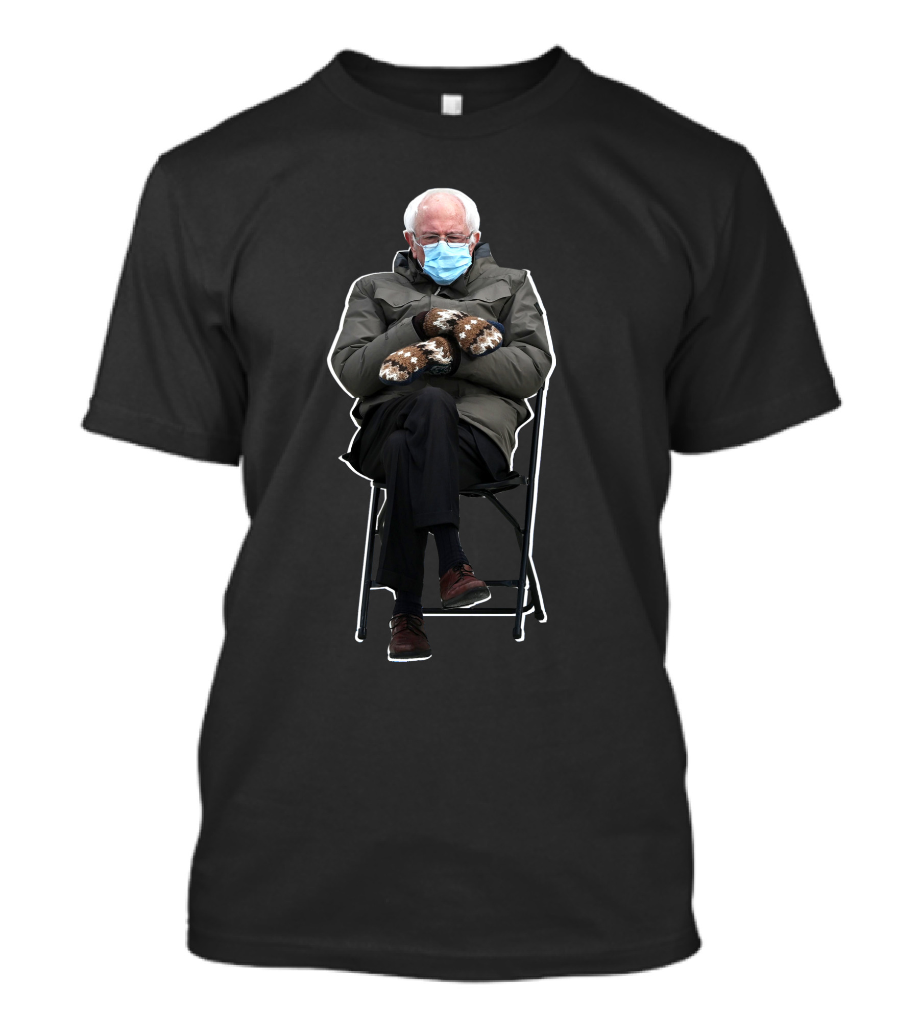 Chairman Sanders Inauguration Mittens Meme Crewneck T-Shirt