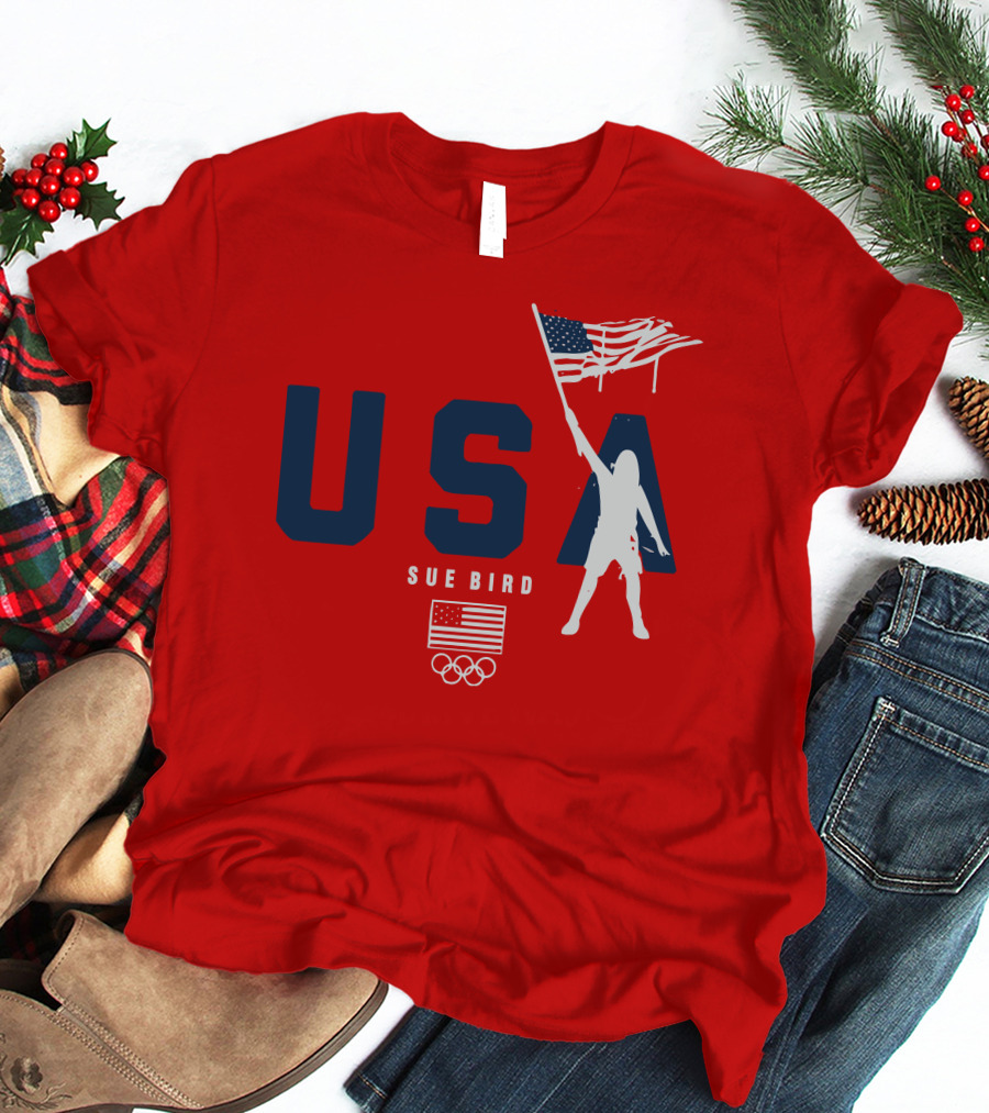 USA Sue Bird Flag Bearer Olympic T-Shirt