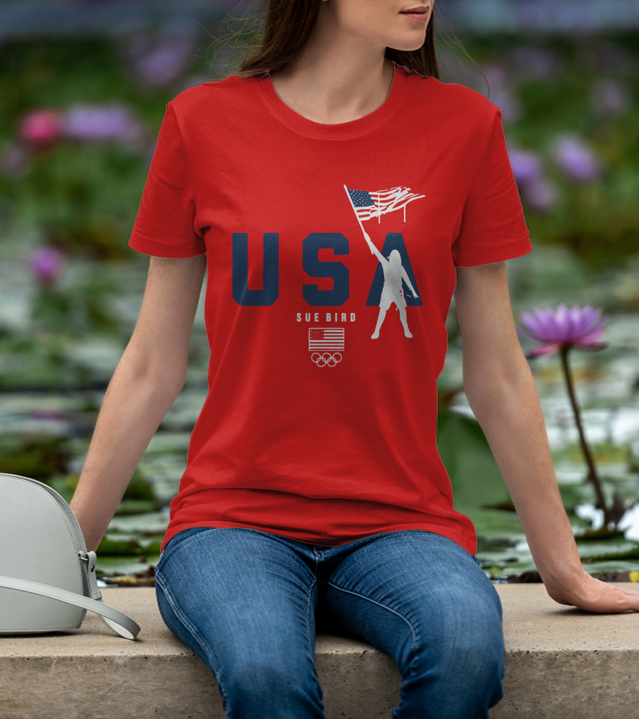 USA Sue Bird Flag Bearer Olympic T-Shirt