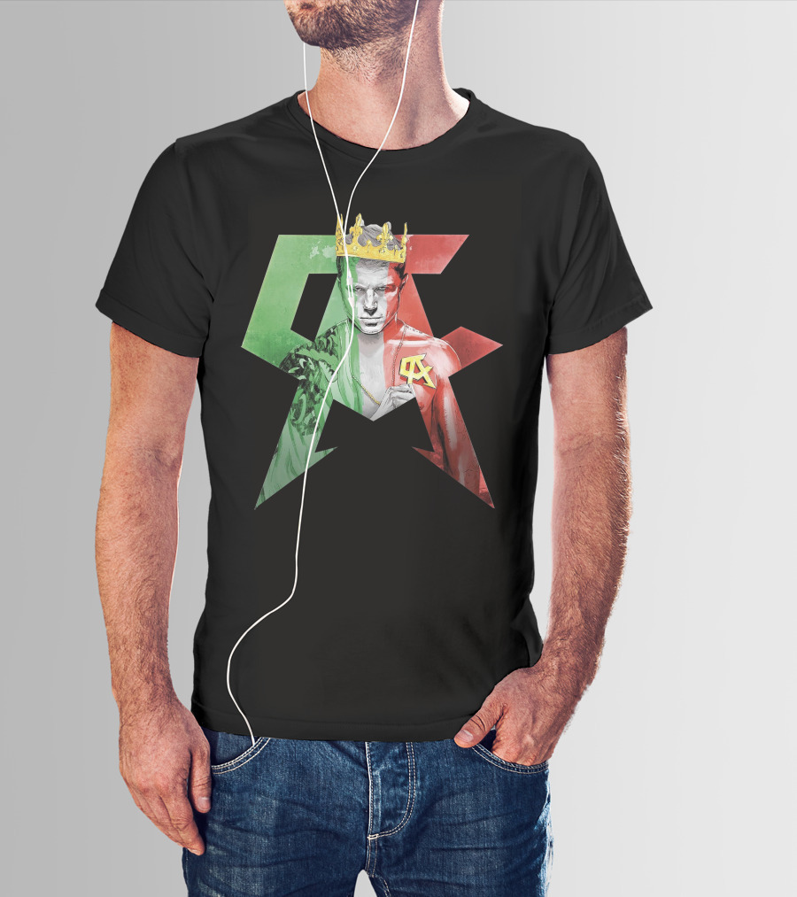 Canelo Champion King In Mexican Flag Colors With Crown And CA T-Shirt