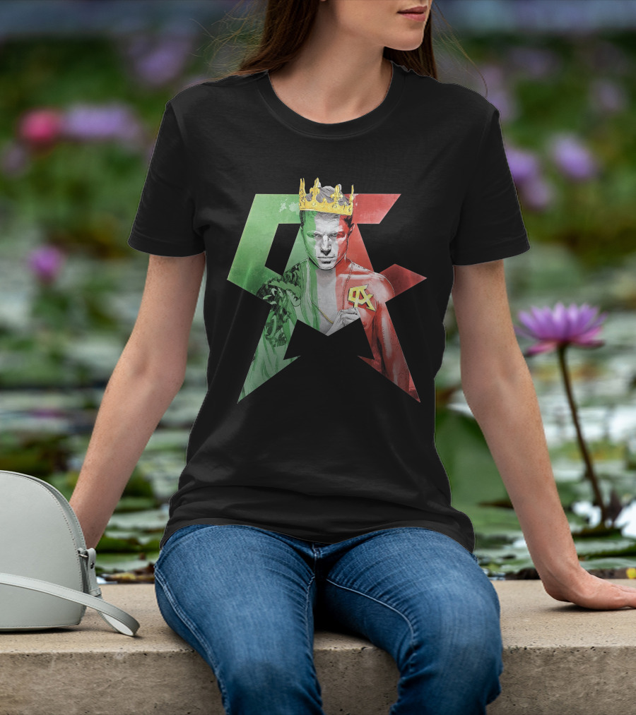 Canelo Champion King In Mexican Flag Colors With Crown And CA T-Shirt